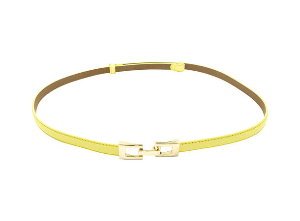 Belte 1,5cm m/justerbar spenne gul 