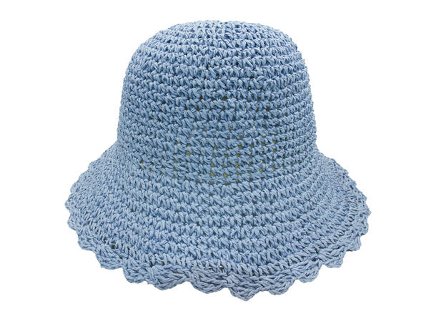 Bøttehatt "Summer"  strikket lys blå SS26 