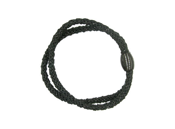 Hårstrikk dobbelt 2-farget sort 