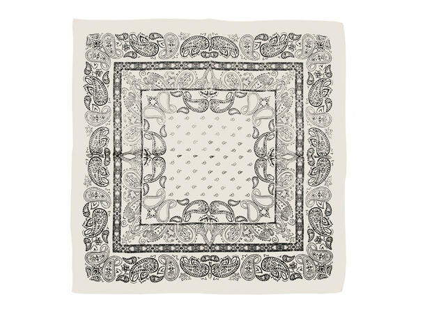 Skjerf Herre silke 65x65 off.white 