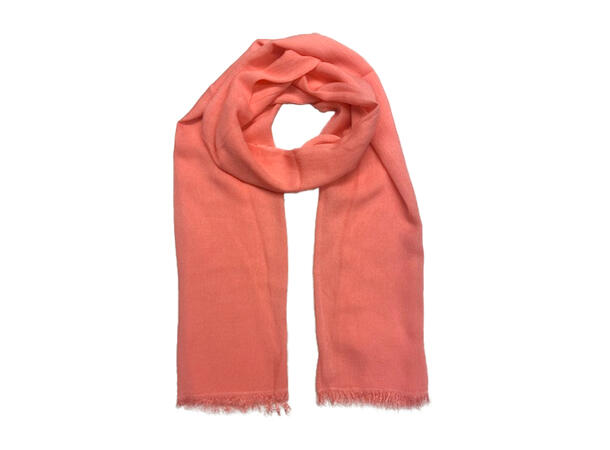 Skjerf ensfarget  50x190 Korall 