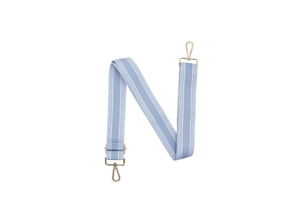 Skulderrem til veske Delikat m/striper og gull tilbehør lys bå 