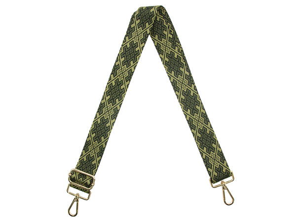 Skulderrem til veske rutet grønn* (m/ gull tilbehør) 