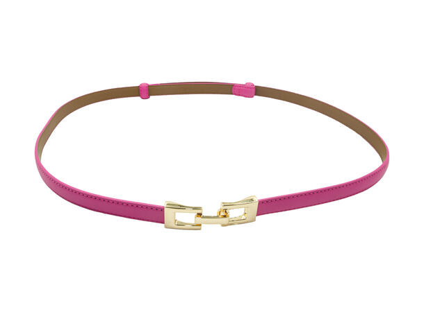 Belte 1,5cm m/justerbar spenne fuksia 