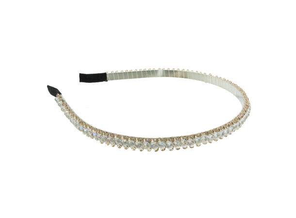 Hårbøyle klassisk m/strass offwhite* 