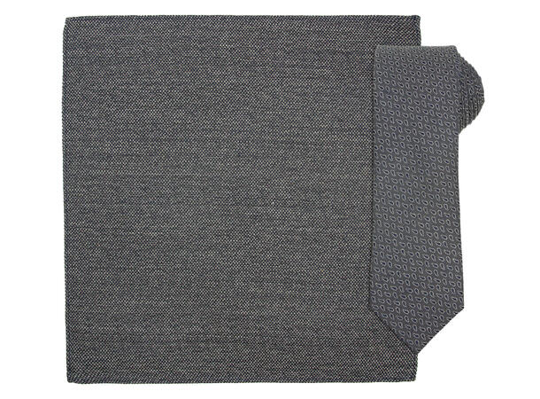 Santi silkeslips+lommetørkle mønstret* sett hengende grå 