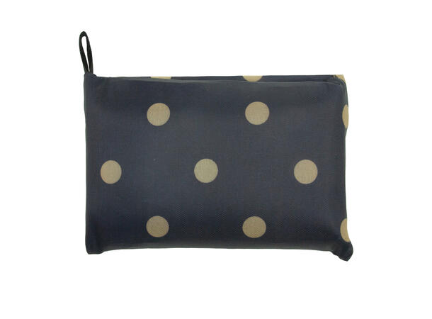 Veske "shopping" blå prikket 