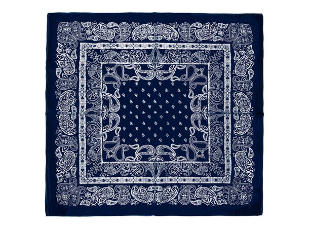 Skjerf Herre silke 65x65 blå 