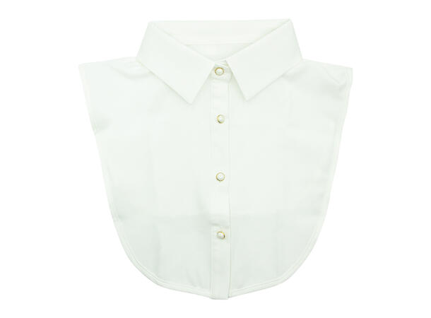 Skjortekrage m/perle knapper off.white 