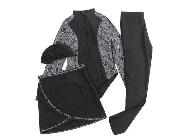 Burkini med stort hodeplagg Blå XL 