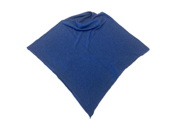 Dame Poncho ensfarget 60x60 kongeblå 