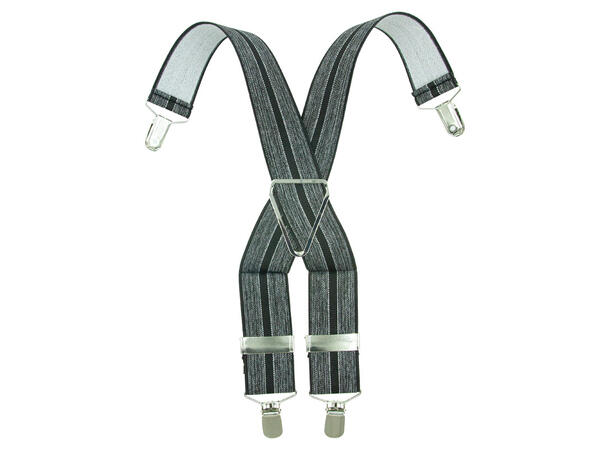 Herre seler m/striper 3,5cm sort 