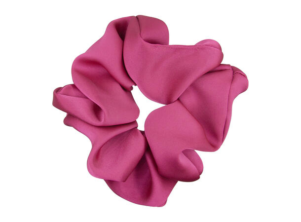 Hårstrikk stor ensfarget sterk rosa 