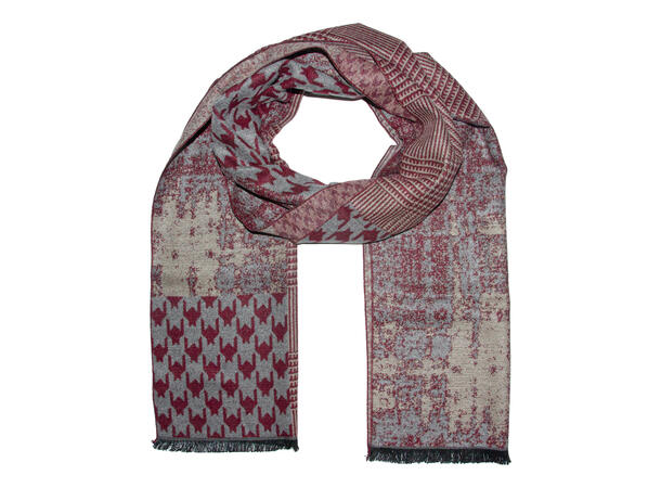 Skjerf  Zig Zag 35x180 Vinrød Høst 