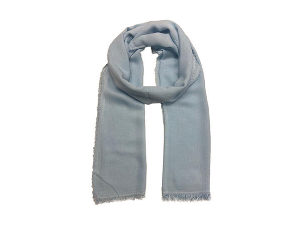 Skjerf ensfarget  50x190 Lys blå 