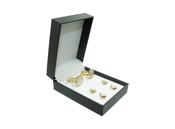 X-Plizit skjorte knapp & Mansjett knapp gull m/perlemor 