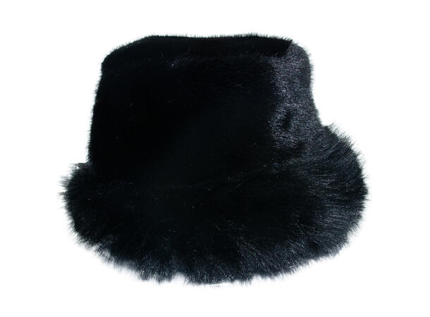 Dame Bøttehatt m/fuskepels sort Høst26 