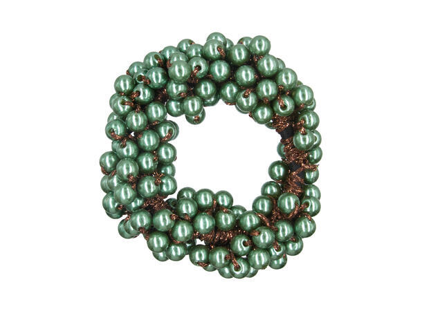 Hårstrikk m/perler grønn* 