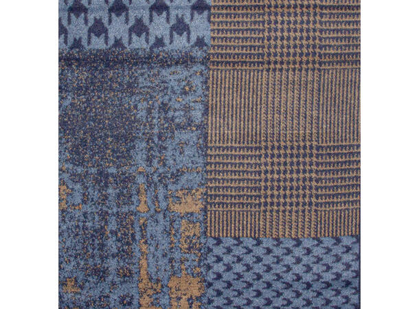 Skjerf  Zig Zag 35x180 Blå Høst 