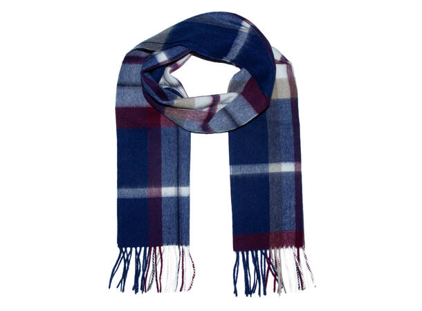 Skjerf herre ull 30x180 blå Høst 