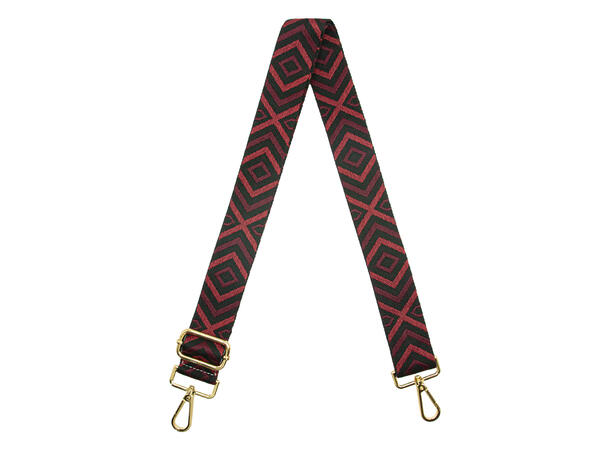 Skulderrem til veske tone in tone vinrød (m/ gull tilbehør) 