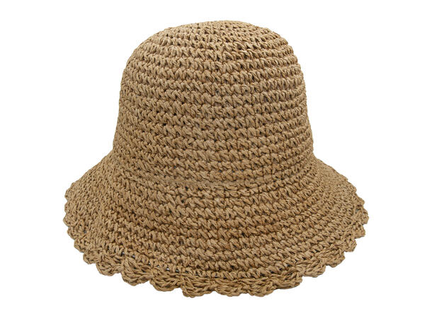 Bøttehatt "Summer"  strikket natur SS26 