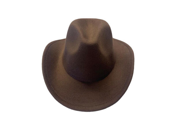 Cowboyhatt i filt one size Brun 
