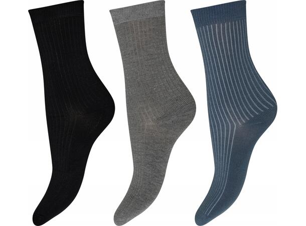 DECOY 3-pack ankle sock bamboo Multicolor 37-41 Økotex - SS26 