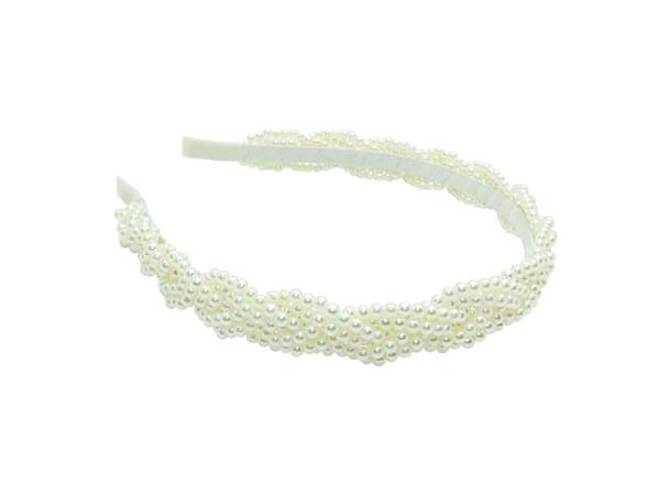 Hårbøyle m/perler offwhite 