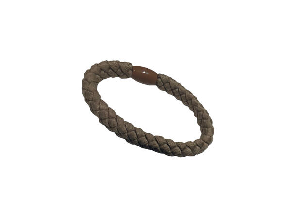 Hårstrikk ensfarget flettet lys brun 