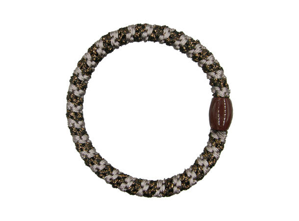 Hårstrikk m/lurex brun mix 