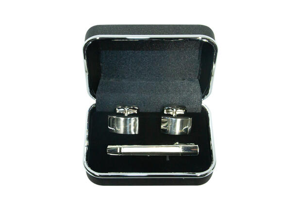 Mansjettknapper & slipsnål, sett i eske 