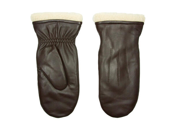 Vott dame skinn m/teddy for strl 8,5 Brun Høst 