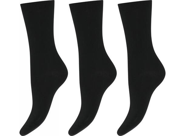 DECOY ankle sock orgcotton 3pk Sort 37-41 Økotex - Org. cotton - NOOS 