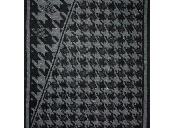 Dame skjerf m/lurex & hundetann 70x180 sort 