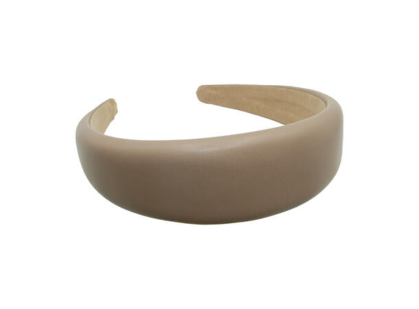 Hårbøyle "skinn-look" taupe 