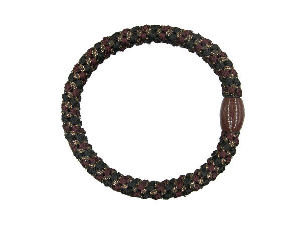 Hårstrikk m/lurex vinrød mix 