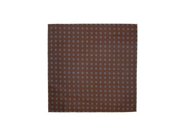 Santi silkeslips+lommetørkle mønstret sett hengende coffee 