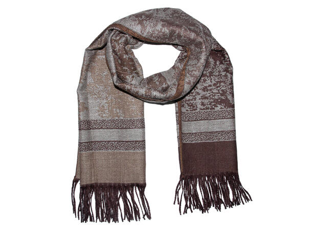 Skjerf Delikat mønster 65x200 Brun* Høst 