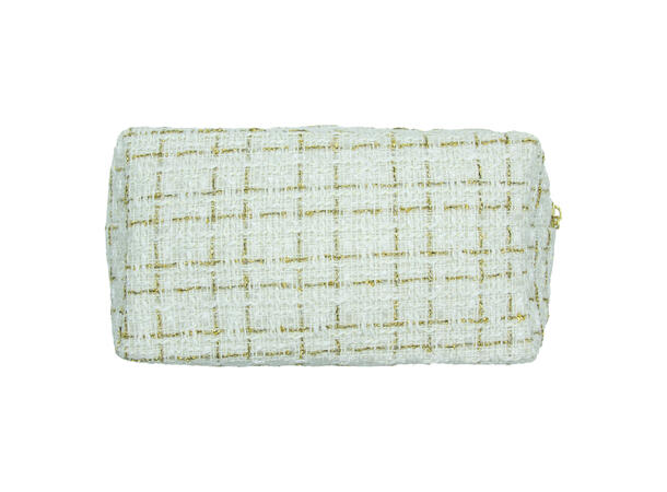 Toalettmappe m/lurex offwhite 