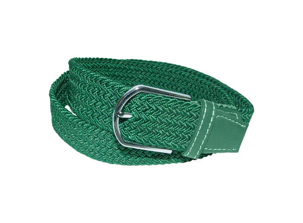 Belte 3,5cm strikk sterk grønn str. 80 m/tone in tone skinn 
