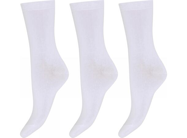 DECOY ankle sock orgcotton 3pk Hvit 37-41 Økotex - Org. cotton - NOOS 