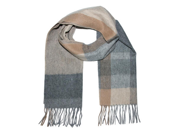 Dame skjerf m/delikate ruter 30x180 Brun Høst 