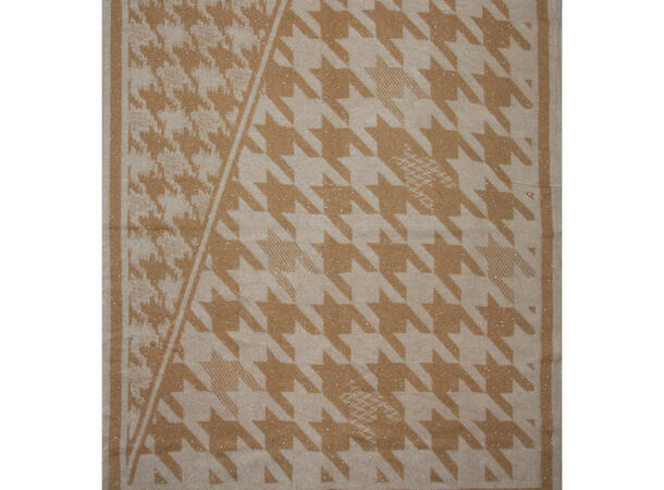 Dame skjerf m/lurex & hundetann 70x180 beige 