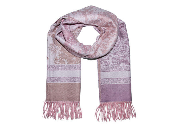 Skjerf Delikat mønster 65x200 Rosa* Høst 