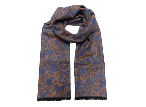 Skjerf Paisley 35x180 Jeans blå* Høst 