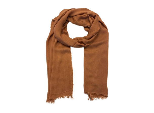 Skjerf ensfarget  50x190 Cognac 