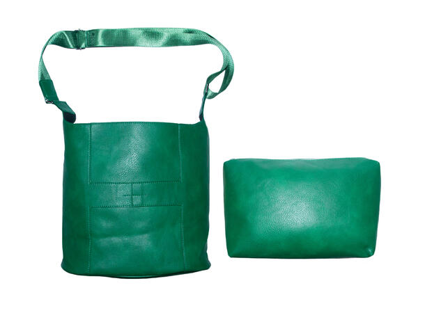 Veske m/bred skulderrem eplegrønn 
