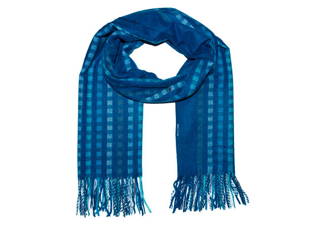 Dame skjerf i tone in tone 70x180 navy 