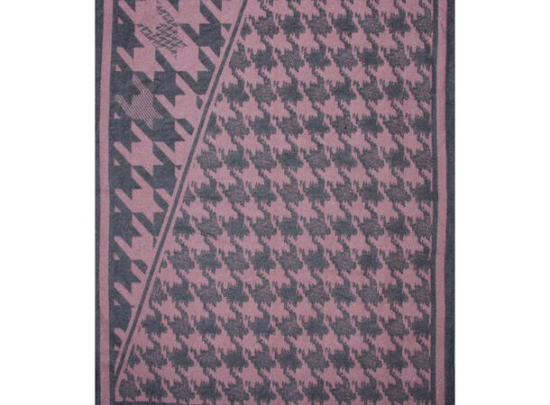 Dame skjerf m/lurex & hundetann 70x180 rosa 
